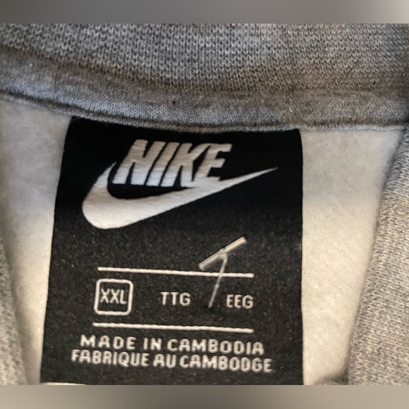 Nike Full Zip Fleece Bomber Style Jacket Gray Men’s 2XL NWT - Picture 4 of 9